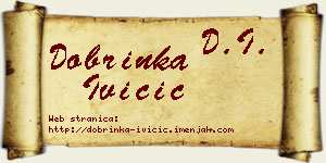 Dobrinka Ivičić vizit kartica